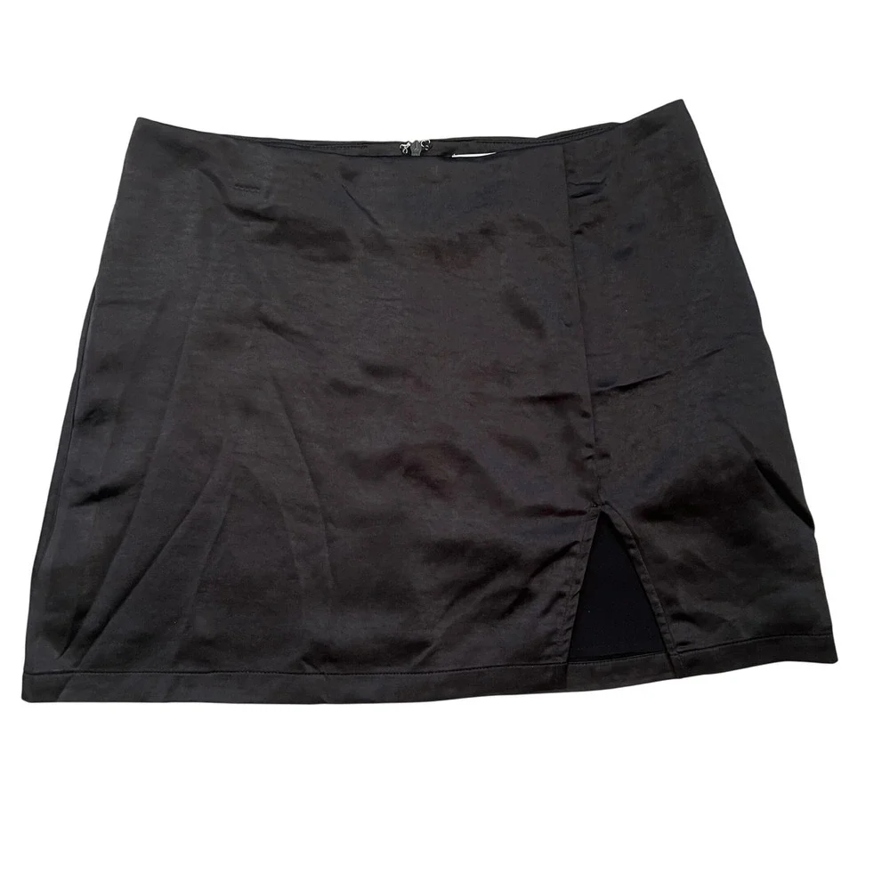 Altar'd State Black Mini Skirt Women's XL Slit Micro Party Cocktail Whimsigoth‎